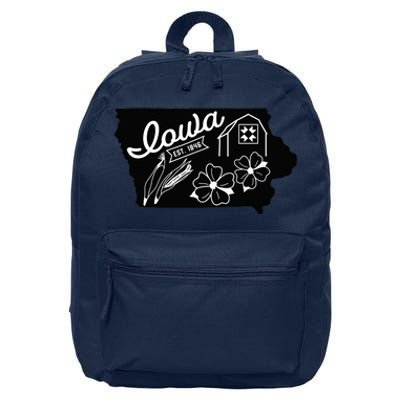 Iowa Est 1846 Iowa Map Iowa Lover Heaven Country 16 in Basic Backpack