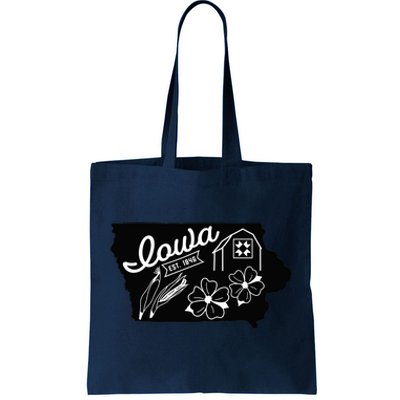 Iowa Est 1846 Iowa Map Iowa Lover Heaven Country Tote Bag