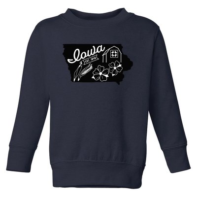 Iowa Est 1846 Iowa Map Iowa Lover Heaven Country Toddler Sweatshirt