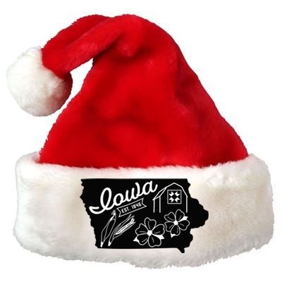 Iowa Est 1846 Iowa Map Iowa Lover Heaven Country Premium Christmas Santa Hat