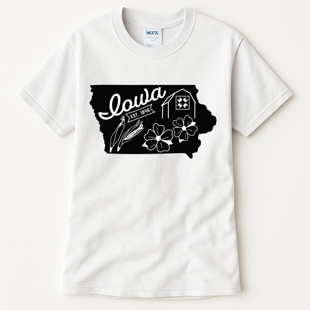 Iowa Est 1846 Iowa Map Iowa Lover Heaven Country Tall T-Shirt