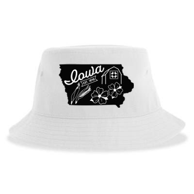 Iowa Est 1846 Iowa Map Iowa Lover Heaven Country Sustainable Bucket Hat