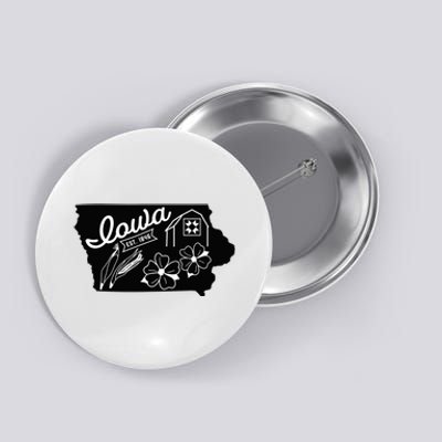 Iowa Est 1846 Iowa Map Iowa Lover Heaven Country Button