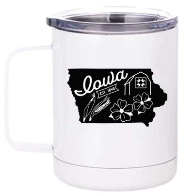 Iowa Est 1846 Iowa Map Iowa Lover Heaven Country 12 oz Stainless Steel Tumbler Cup