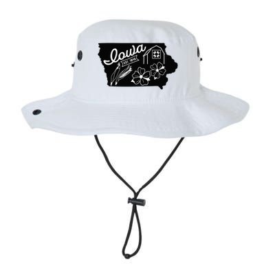 Iowa Est 1846 Iowa Map Iowa Lover Heaven Country Legacy Cool Fit Booney Bucket Hat