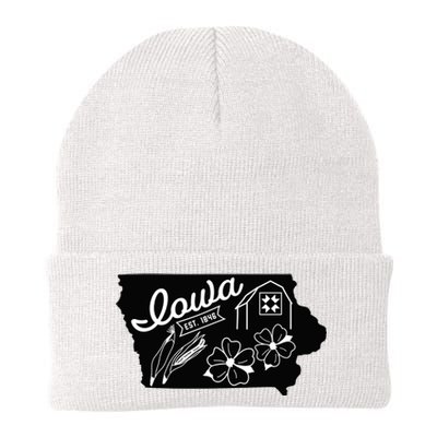 Iowa Est 1846 Iowa Map Iowa Lover Heaven Country Knit Cap Winter Beanie