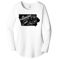 Iowa Est 1846 Iowa Map Iowa Lover Heaven Country Women's Perfect Tri Tunic Long Sleeve Shirt