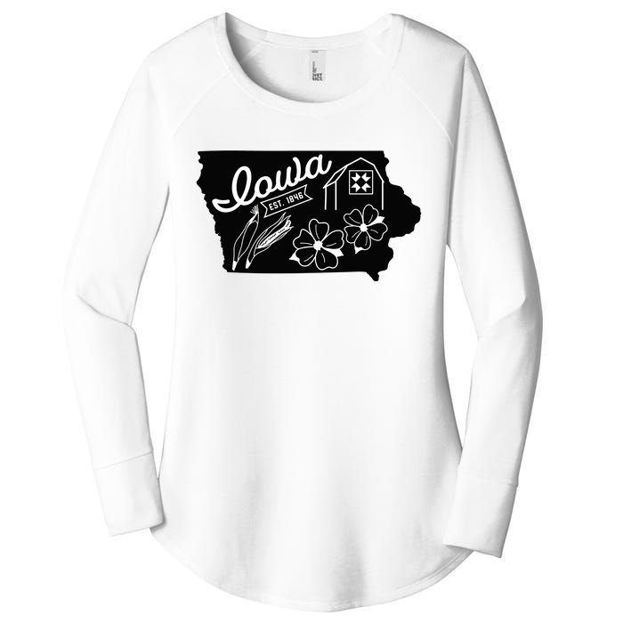 Iowa Est 1846 Iowa Map Iowa Lover Heaven Country Women's Perfect Tri Tunic Long Sleeve Shirt