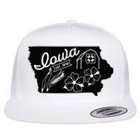 Iowa Est 1846 Iowa Map Iowa Lover Heaven Country Flat Bill Trucker Hat