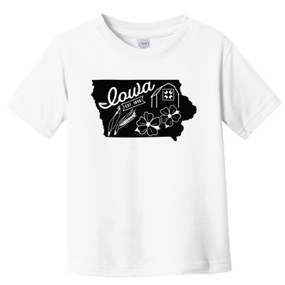 Iowa Est 1846 Iowa Map Iowa Lover Heaven Country Toddler T-Shirt