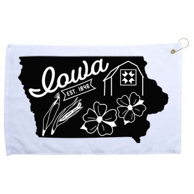 Iowa Est 1846 Iowa Map Iowa Lover Heaven Country Grommeted Golf Towel