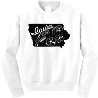 Iowa Est 1846 Iowa Map Iowa Lover Heaven Country Kids Sweatshirt