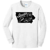 Iowa Est 1846 Iowa Map Iowa Lover Heaven Country Kids Long Sleeve Shirt