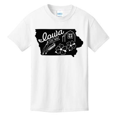 Iowa Est 1846 Iowa Map Iowa Lover Heaven Country Kids T-Shirt