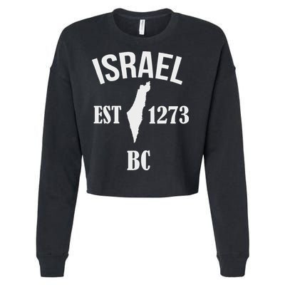 Israel Est 1273 Bc Cropped Pullover Crew