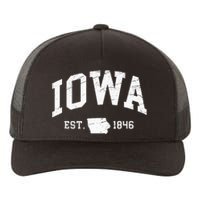 Iowa Est. 1846 Distressed Worn Design Classic Yupoong Adult 5-Panel Trucker Hat