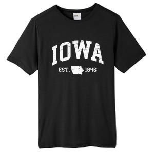 Iowa Est. 1846 Distressed Worn Design Classic Tall Fusion ChromaSoft Performance T-Shirt