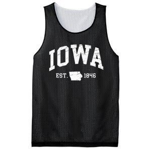 Iowa Est. 1846 Distressed Worn Design Classic Mesh Reversible Basketball Jersey Tank