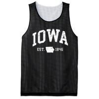 Iowa Est. 1846 Distressed Worn Design Classic Mesh Reversible Basketball Jersey Tank