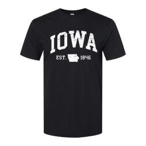 Iowa Est. 1846 Distressed Worn Design Classic Softstyle CVC T-Shirt