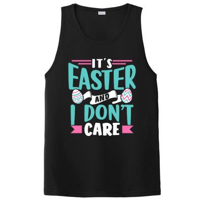 It's Easter And I Don't Care Sayings Egg Happy Bunny PosiCharge Competitor Tank