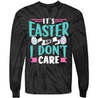 It's Easter And I Don't Care Sayings Egg Happy Bunny Tie-Dye Long Sleeve Shirt