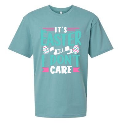 It's Easter And I Don't Care Sayings Egg Happy Bunny Sueded Cloud Jersey T-Shirt