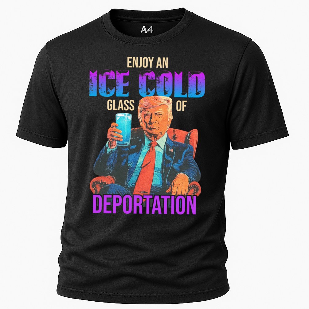 ICE Enjoy An Ice Cold Glass Of Deportation Cooling Performance Crew T-Shirt