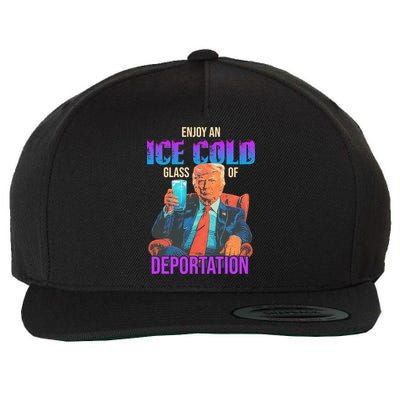 ICE Enjoy An Ice Cold Glass Of Deportation Wool Snapback Cap