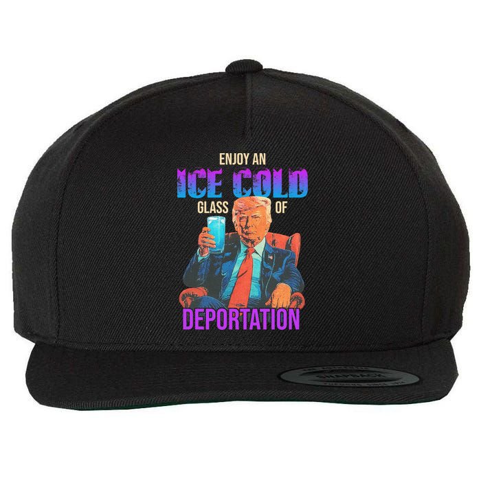 ICE Enjoy An Ice Cold Glass Of Deportation Wool Snapback Cap