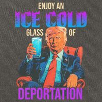 ICE Enjoy An Ice Cold Glass Of Deportation Cotton Canvas Backpack