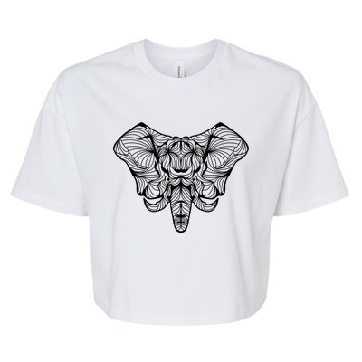 Indian Elephant Africa Yoga Chakra Dala Head Meaningful Gift Bella+Canvas Jersey Crop Tee