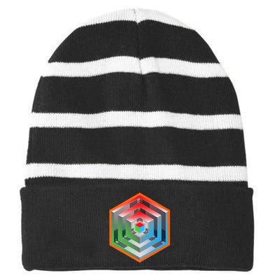 Ingress Echo Anomaly Striped Beanie with Solid Band