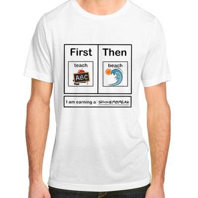 Iam Earning A Summerbreak First Teach Then Beach For Teacher Adult ChromaSoft Performance T-Shirt