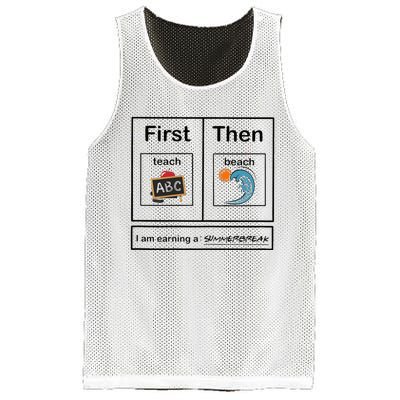 Iam Earning A Summerbreak First Teach Then Beach For Teacher Mesh Reversible Basketball Jersey Tank