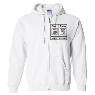 Iam Earning A Summerbreak First Teach Then Beach For Teacher Full Zip Hoodie