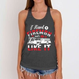 I Ed A Fire And I Like It Firefighter Friend Gift Women's Knotted Racerback Tank