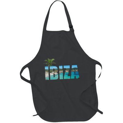 Ibiza Espana Beach Palm Tree Party Destination Full-Length Apron With Pockets