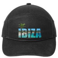 Ibiza Espana Beach Palm Tree Party Destination 7-Panel Snapback Hat