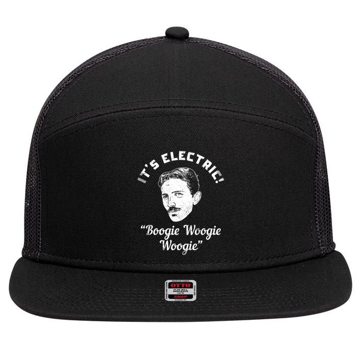 Its Electric Boogie Woogie Woogie Funny 7 Panel Mesh Trucker Snapback Hat