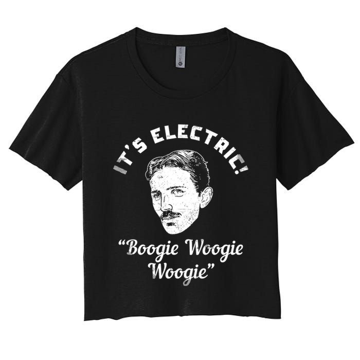 Its Electric Boogie Woogie Woogie Funny Crop Top