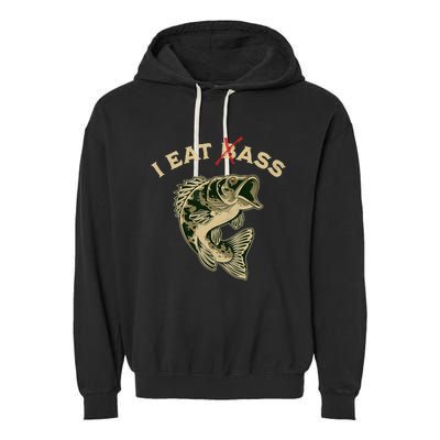 I Eat Bass Garment-Dyed Fleece Hoodie