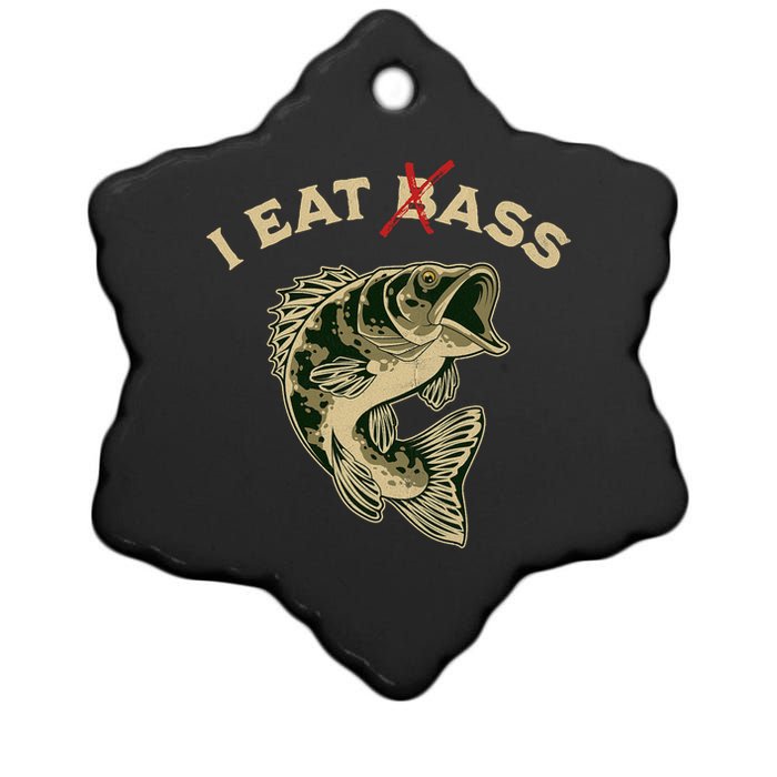 I Eat Bass Ceramic Star Ornament