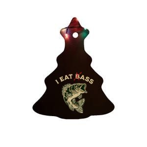 I Eat Bass Ceramic Tree Ornament