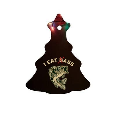 I Eat Bass Ceramic Tree Ornament