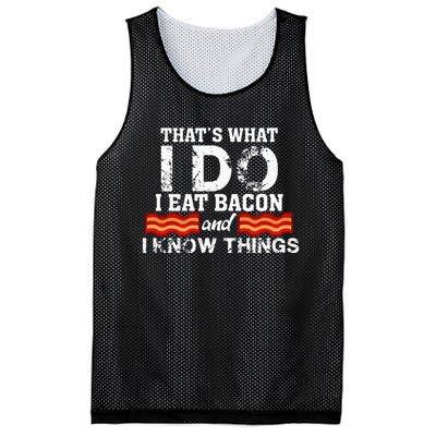 I Eat Bacon Funny Bacon Lover Gift Foodie Meat Tee Mesh Reversible Basketball Jersey Tank