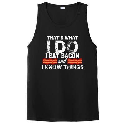 I Eat Bacon Funny Bacon Lover Gift Foodie Meat Tee PosiCharge Competitor Tank