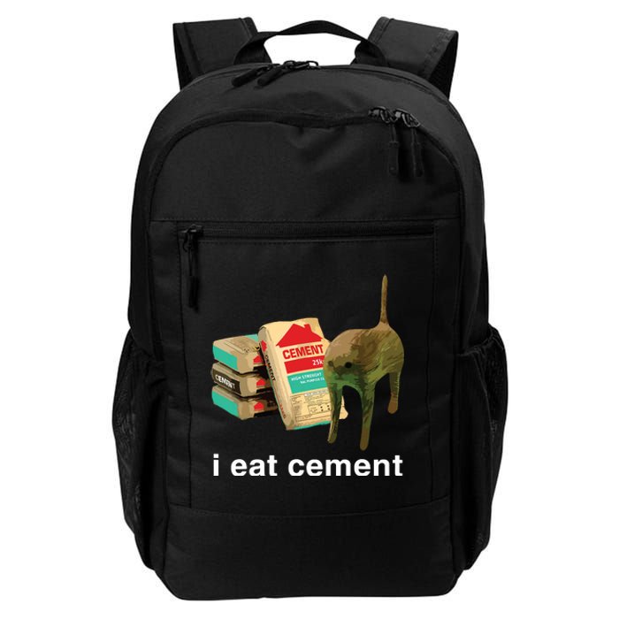 I Eat Cement Cursed Cat Funny Oddly Specific Dank Meme Daily Commute Backpack