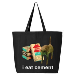 I Eat Cement Cursed Cat Funny Oddly Specific Dank Meme 25L Jumbo Tote