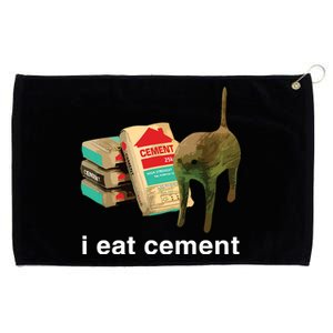 I Eat Cement Cursed Cat Funny Oddly Specific Dank Meme Grommeted Golf Towel